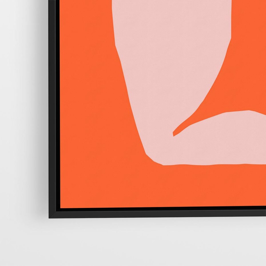 Obraz w ramie 50x50 - Antyczna Godzina - abstrakcja, kobieca sylwetka - rama czarna