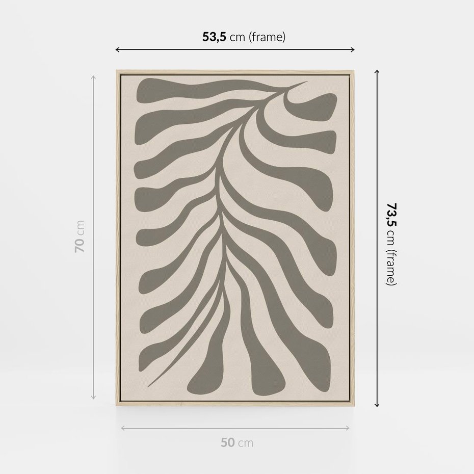 Obraz w ramie 50x70 - Zaklęte Kształty - nowoczesna sztuka, plakat modern - rama drewno