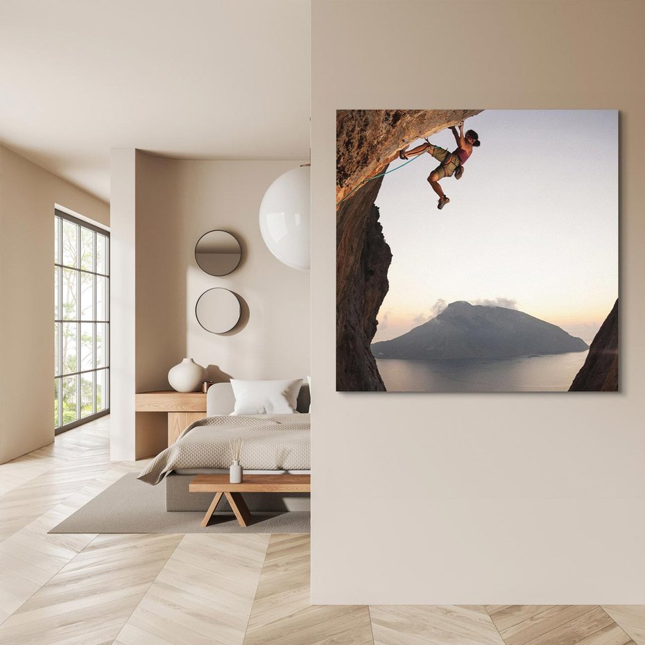 Obraz na płótnie 50x50 - Wspinaczka na Wysokie Góry - wspinaczka, góry