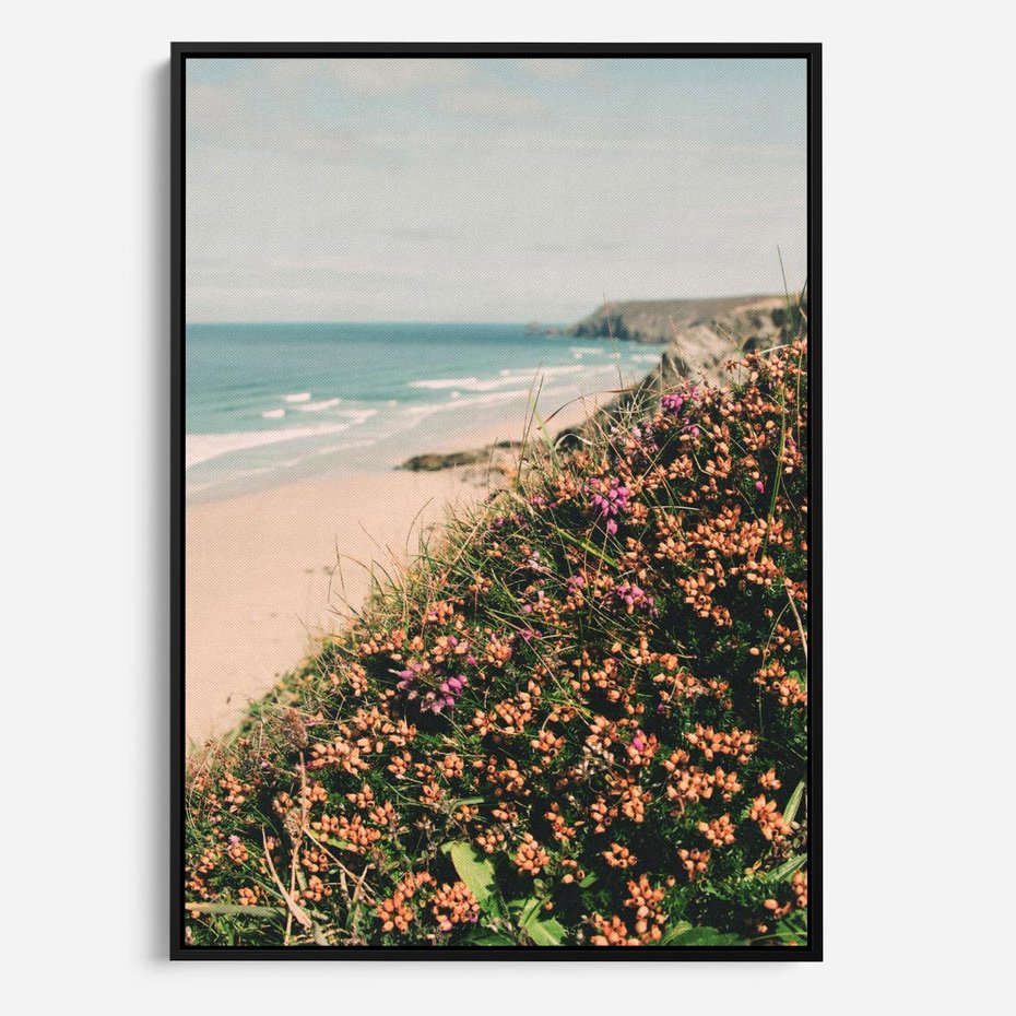 Obraz w ramie 70x100 - Perspektywa Klifu - fotografia, ocean - rama czarna