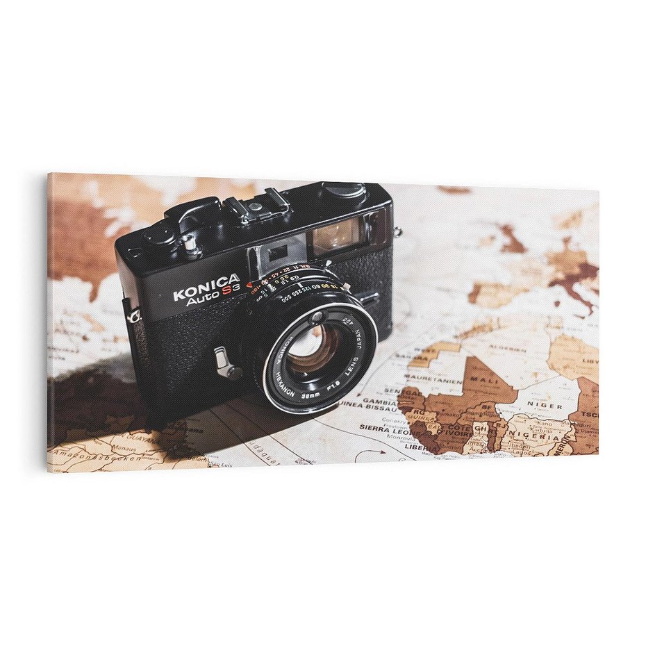 Obraz na płótnie 120x60 - Fotograficzna Przygoda Retro - aparat, retro