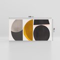 Obraz na płótnie 140x70 - Tajemnice sztuki odkryte - geometryczne półkola, kształty