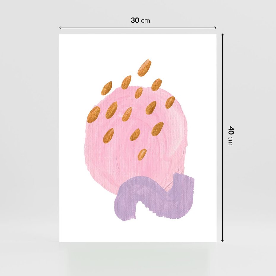 Plakat bez ramy 30x40 - Migoczące Pastelowe Kształty - akwarela, minimalizm