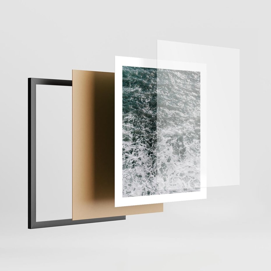 Plakat w ramie 40x50 - Sztormowa Przygoda - morze, ocean - rama czarna