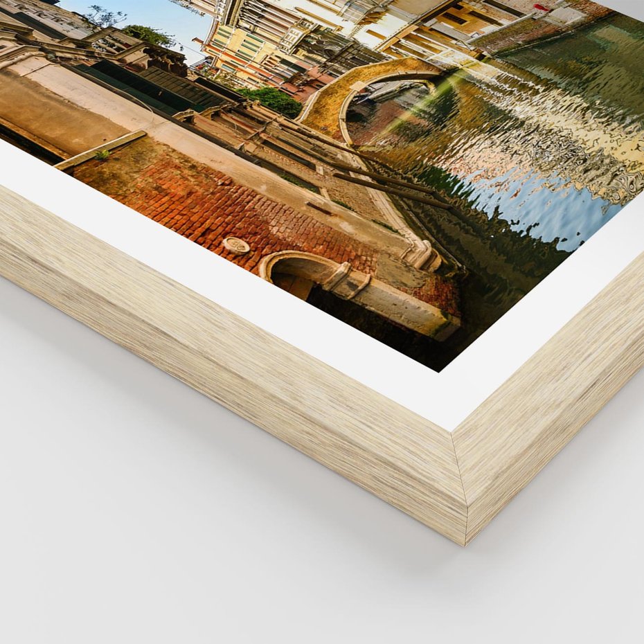 Plakat w ramie 30x40 - Magia Kanałów Weneckich - Wenecja, kanały - rama drewno