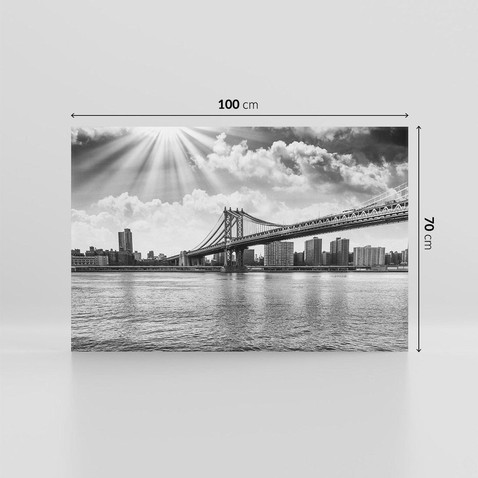 Obraz na płótnie 100x70 - Most w Mieście - most, miasto