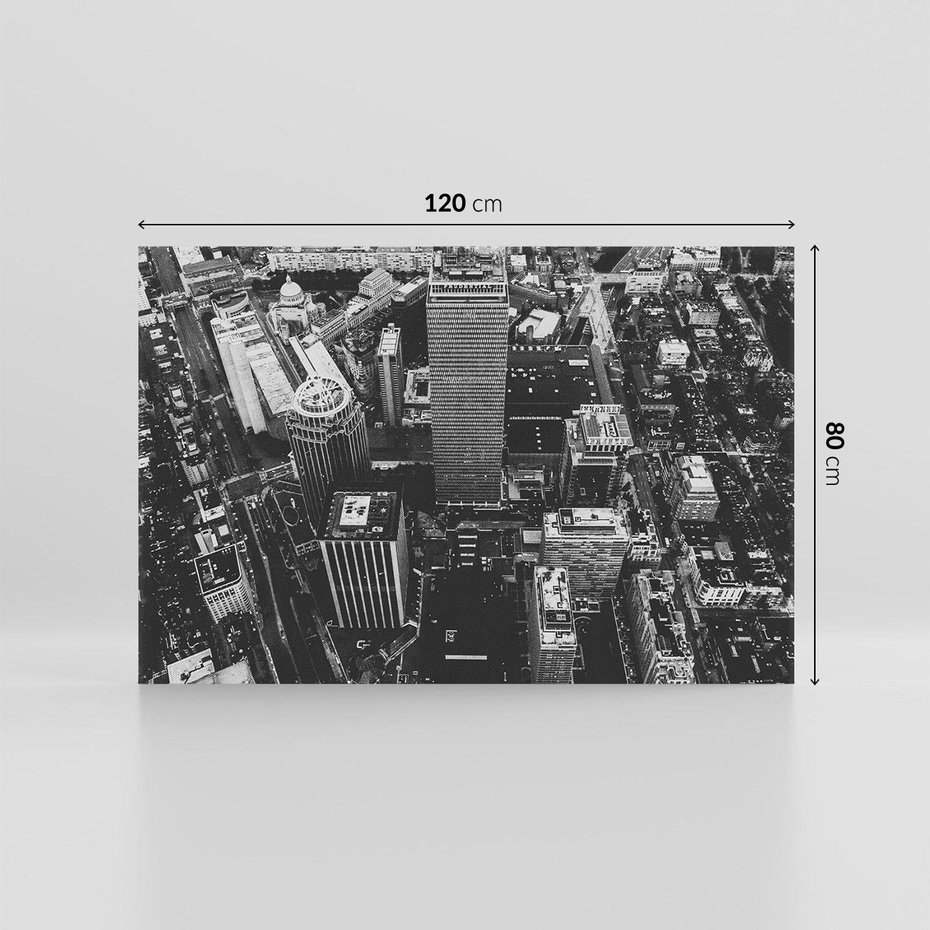 Obraz na płótnie 120x80 - Kontrastujące miasto - miasto, biało