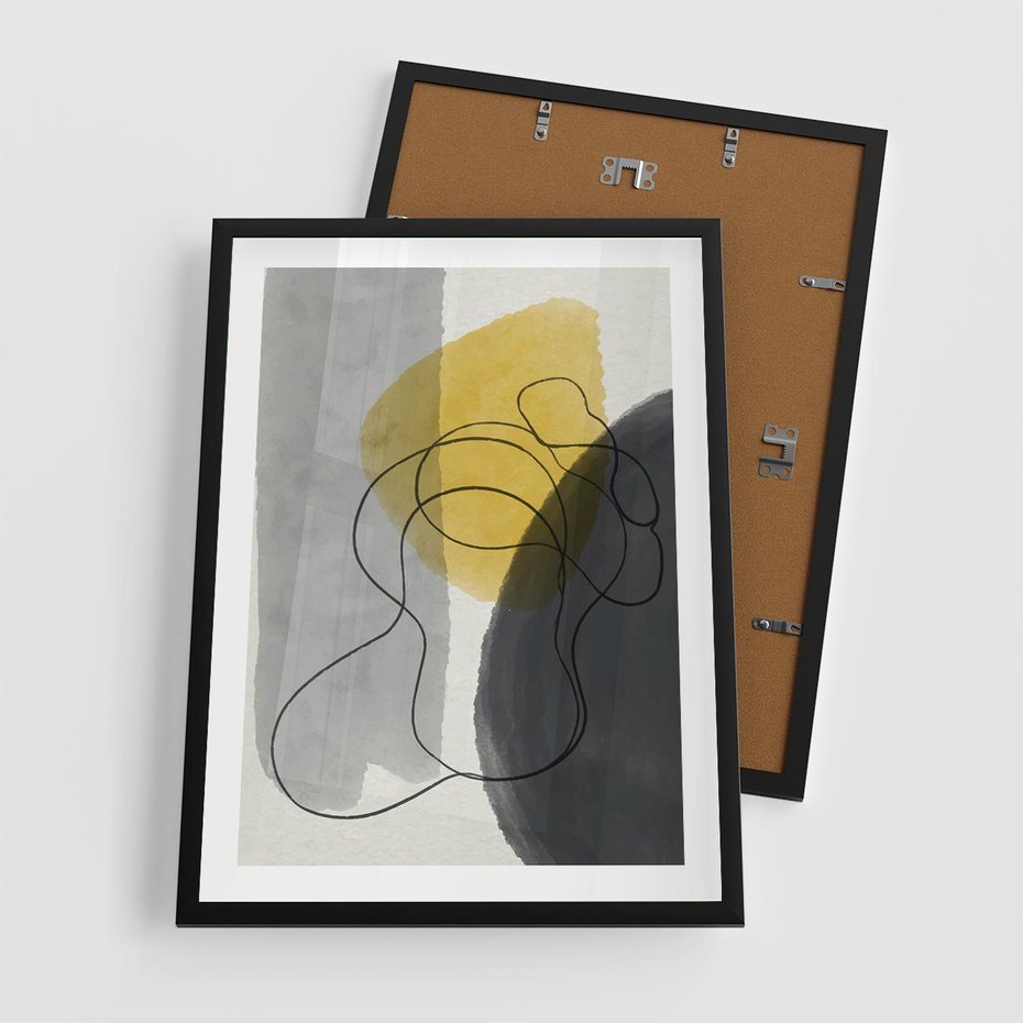 Plakat w ramie 50x70 - Kolorowe Akwarelowe Abstrakcje - abstrakcja, akwarelowe plamy - rama czarna