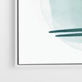 Obraz w ramie 120x80 - Turkusowy Świat - minimlizm, abstrakcja - rama biała