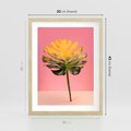 Plakat w ramie 30x40 - Majestatyczna monstera - monstera, liść - rama drewno