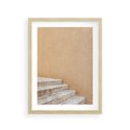 Plakat w ramie 30x40 - Schod w Beżu - schody, minimalizm - rama drewno