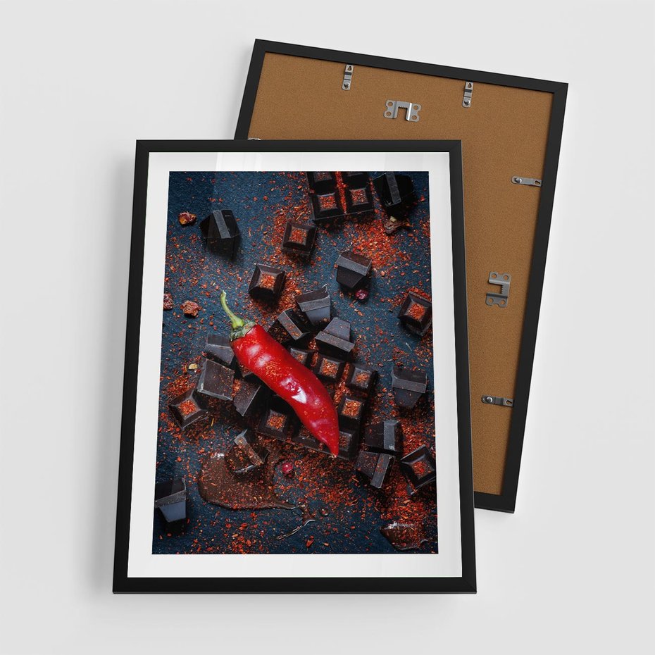 Plakat w ramie 50x70 - Papryka w Restauracji - restauracja, papryka - rama czarna