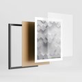 Plakat w ramie 40x50 - Kreatywna Forma - geometryczny, 3D - rama czarna
