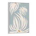 Obraz w ramie 80x120 - Kwiatowe Kształty - kwiaty, nowoczesne i minimalistyczne - rama biała