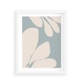 Plakat w ramie 40x50 - Pastelowe Marzenia Kwiatów - kwiaty, nowoczesne i minimalistyczne - rama biała