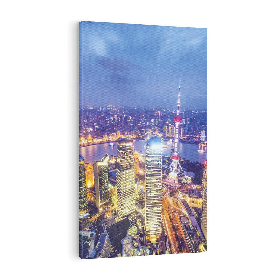 Obraz na płótnie 70x100 - Shanghai: Mocnowieżowce Azji - Shanghai, Chiny