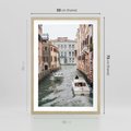 Plakat w ramie 50x70 - Wenecja na Twojej Ścianie - wenecja, kanały - rama drewno
