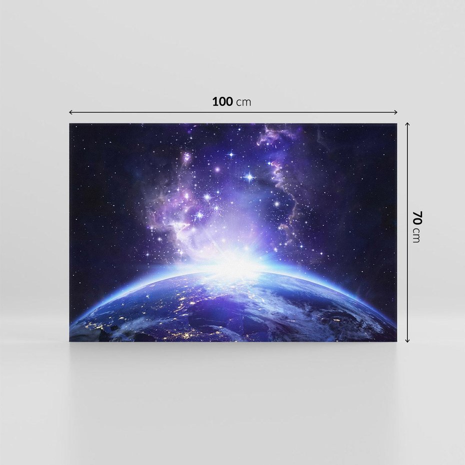 Obraz na płótnie 100x70 - Podróż w kosmiczną przestrzeń - kosmos, ziemia