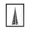 Plakat w ramie 40x50 - Majestatyczna Architektura - wysoki, strzelisty wieżowiec - rama czarna