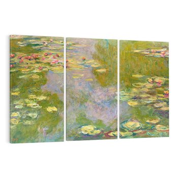 Obraz na płótnie 120x80 - "Lilie wodne" (1919), Claude Monet - Reprodukcja - reprodukcja, obraz na płótnie