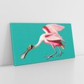 Obraz na płótnie 100x50 - Różowy Ptak Wyobraźni - różowy ptak, wyobraźnia