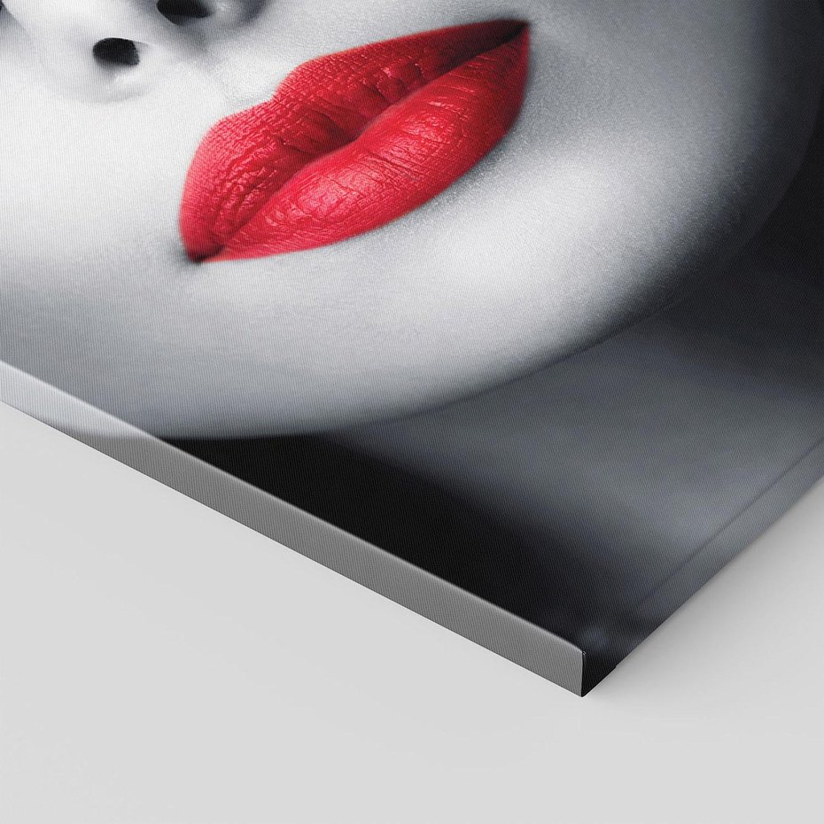 Obraz na płótnie 40x40 - Piękno usta i szminka - usta, szminka