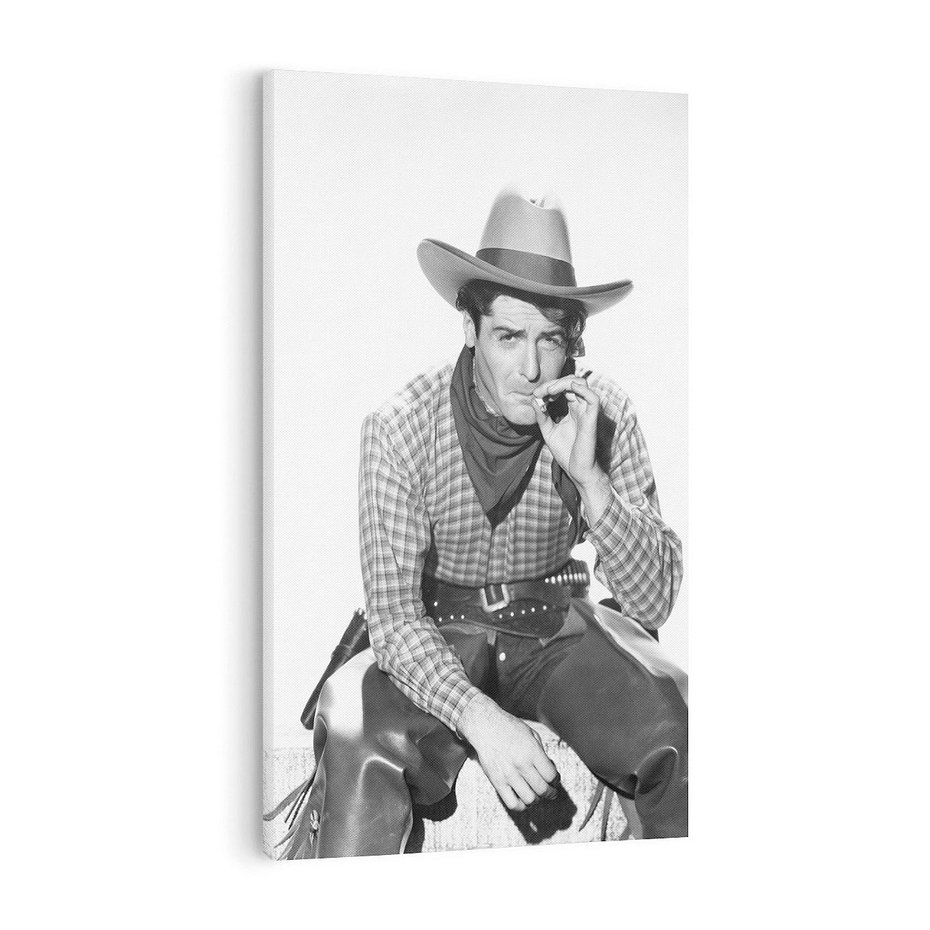 Obraz na płótnie 70x100 - Dziki Zachód - retro zdjęcie, czarno białe