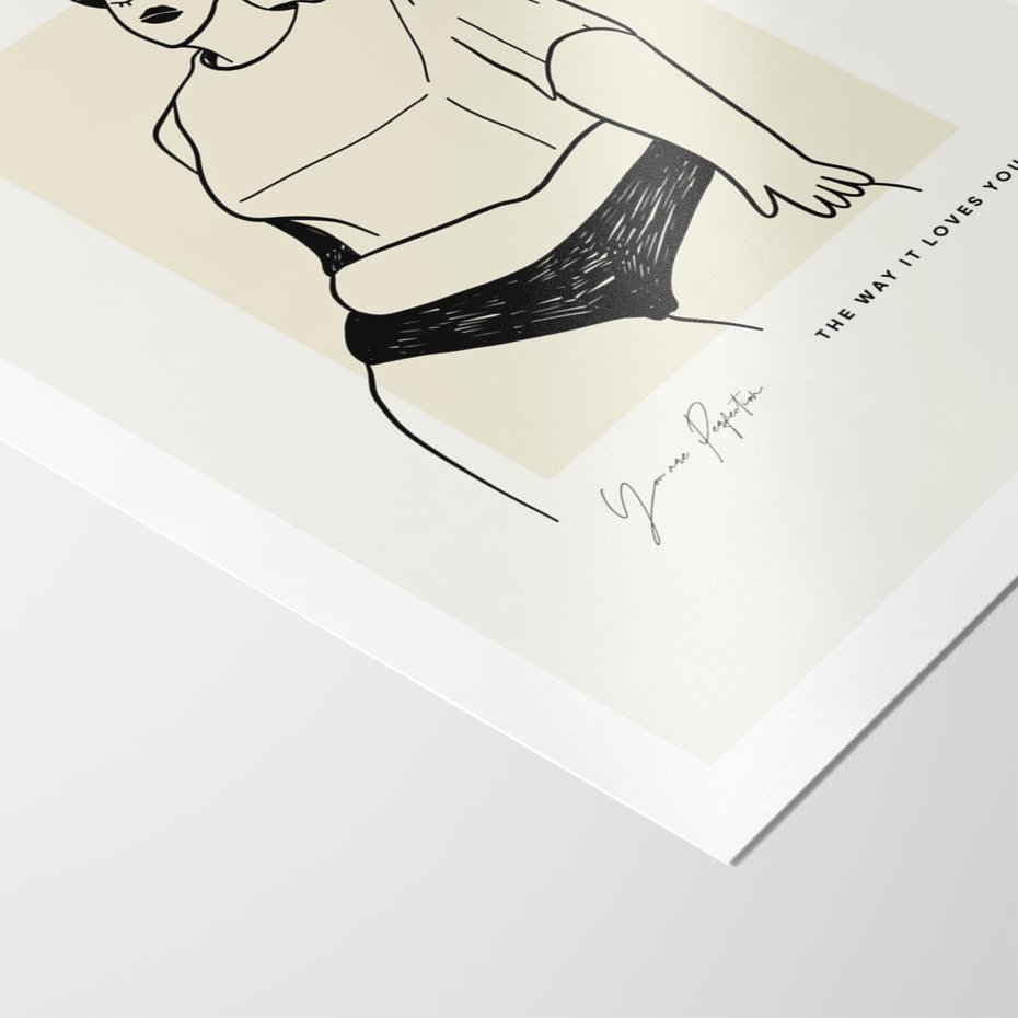 Plakat bez ramy 30x40 - Elegancja Kobiecej Formy - nowoczesna sztuka kobieca, plakat