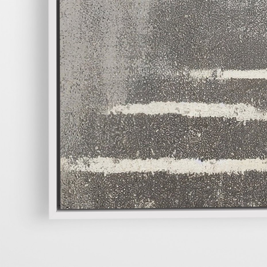 Obraz w ramie 70x100 - Malowane impresje zmysłów - abstrakcyjne plamy, linie - rama biała