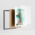 Plakat w ramie 40x50 - Marmur, Zieleń i Złoto - marmur, zieleń i złoto - rama czarna