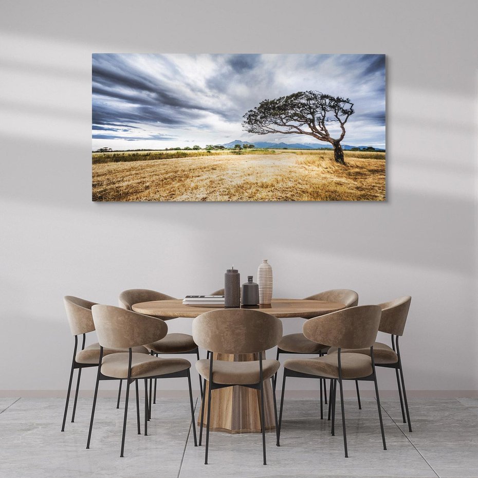 Obraz na płótnie 120x60 - Mistyka afrykańskiej sawanny - sawanna, drzewo