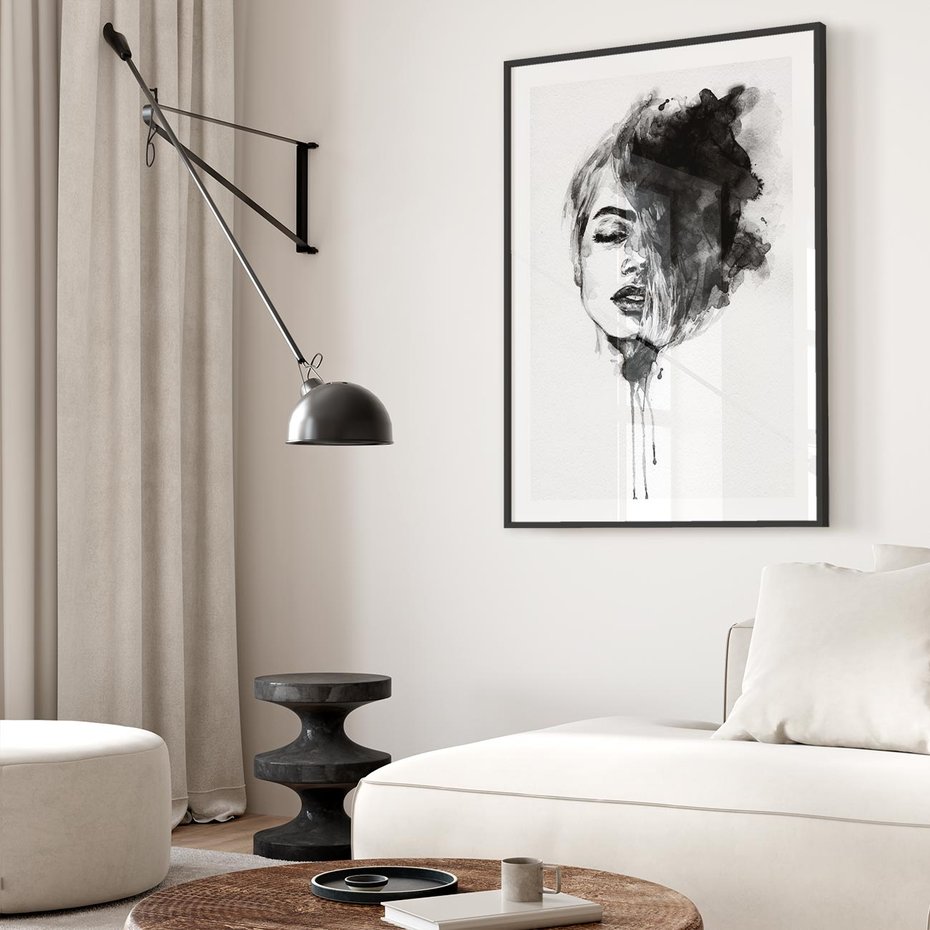 Plakat bez ramy 21x30 - Kobieta w akwareli - kobieta, akwarela