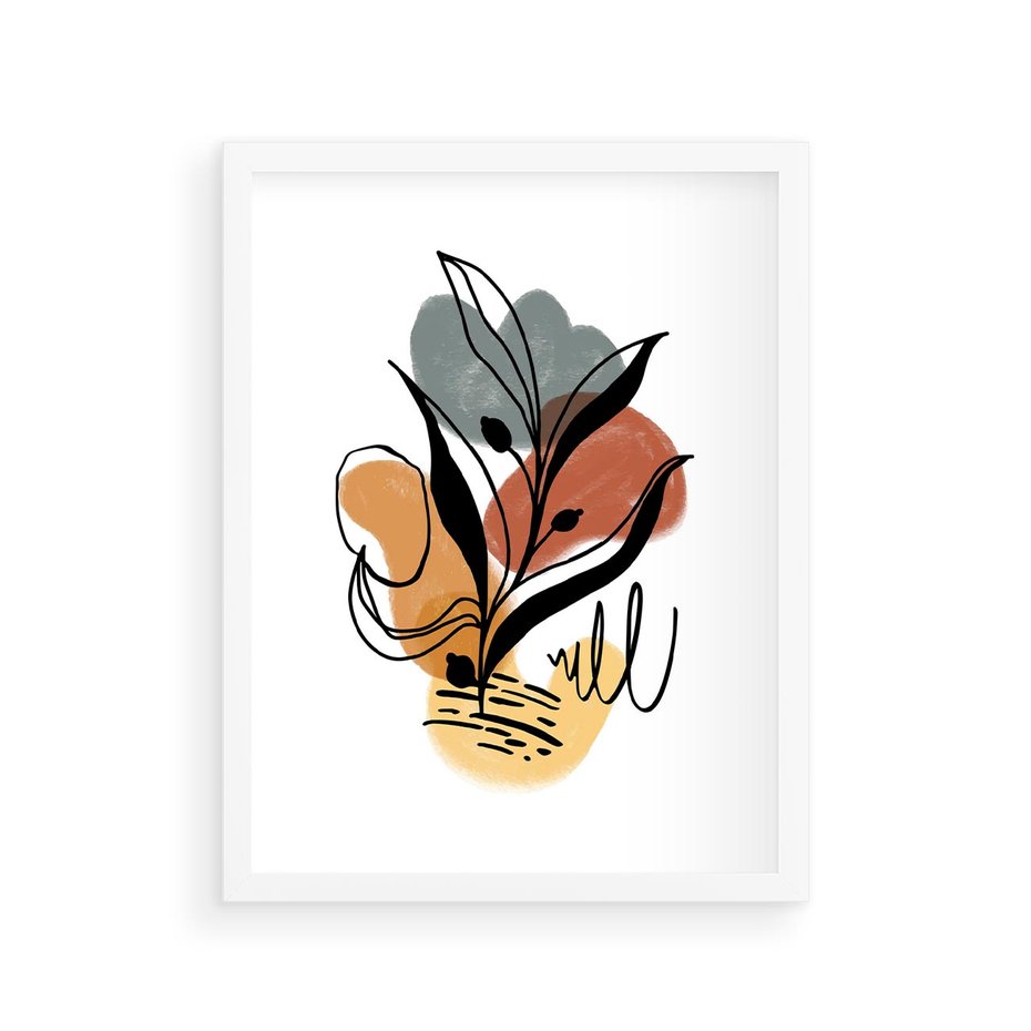 Plakat w ramie 30x40 - Rozkwitające Abstrakcje - abstrakcja, sztuka nowoczesna - rama biała