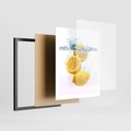 Plakat w ramie 40x50 - Świeże cytryny pełne smaku - cytryny, owoce - rama czarna