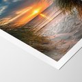 Plakat bez ramy 30x40 - Magia zachodu słońca na plaży - zachód, słońca