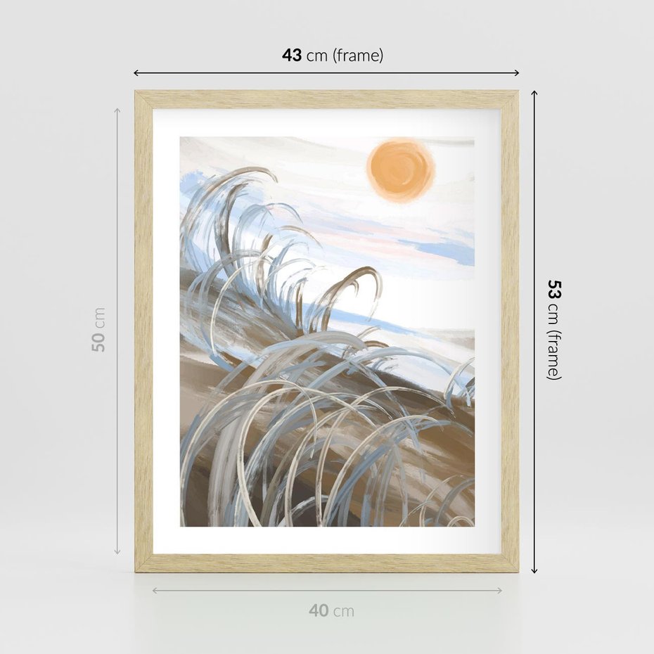 Plakat w ramie 40x50 - Zaklęty Wschód - akwarela, obraz - rama drewno