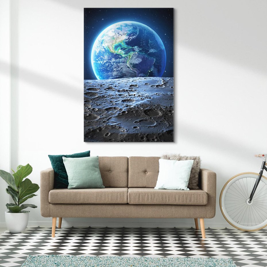 Obraz na płótnie 50x70 - Mistrzowskie spojrzenie na Ziemię - ziemia, kosmos