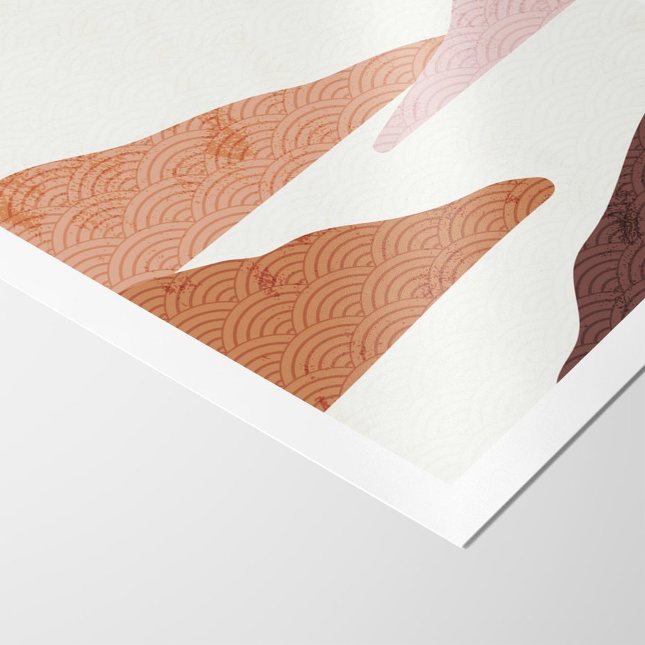 Plakat bez ramy 40x50 - Księżycowa Refleksja - nowoczesna sztuka, góry