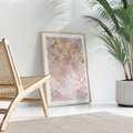 Plakat w ramie 30x40 - Wyjątkowa Stylizacja - marmur, złoto - rama drewno