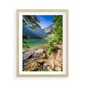 Plakat w ramie 50x70 - Mistyczna Przyroda - góry, jezioro - rama drewno