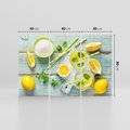 Obraz na płótnie 120x80 - Cytrynowe Orzeźwienie - cytryny, lemoniada
