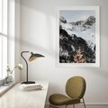 Plakat bez ramy 21x30 - Górski Raj - góry, śnieg