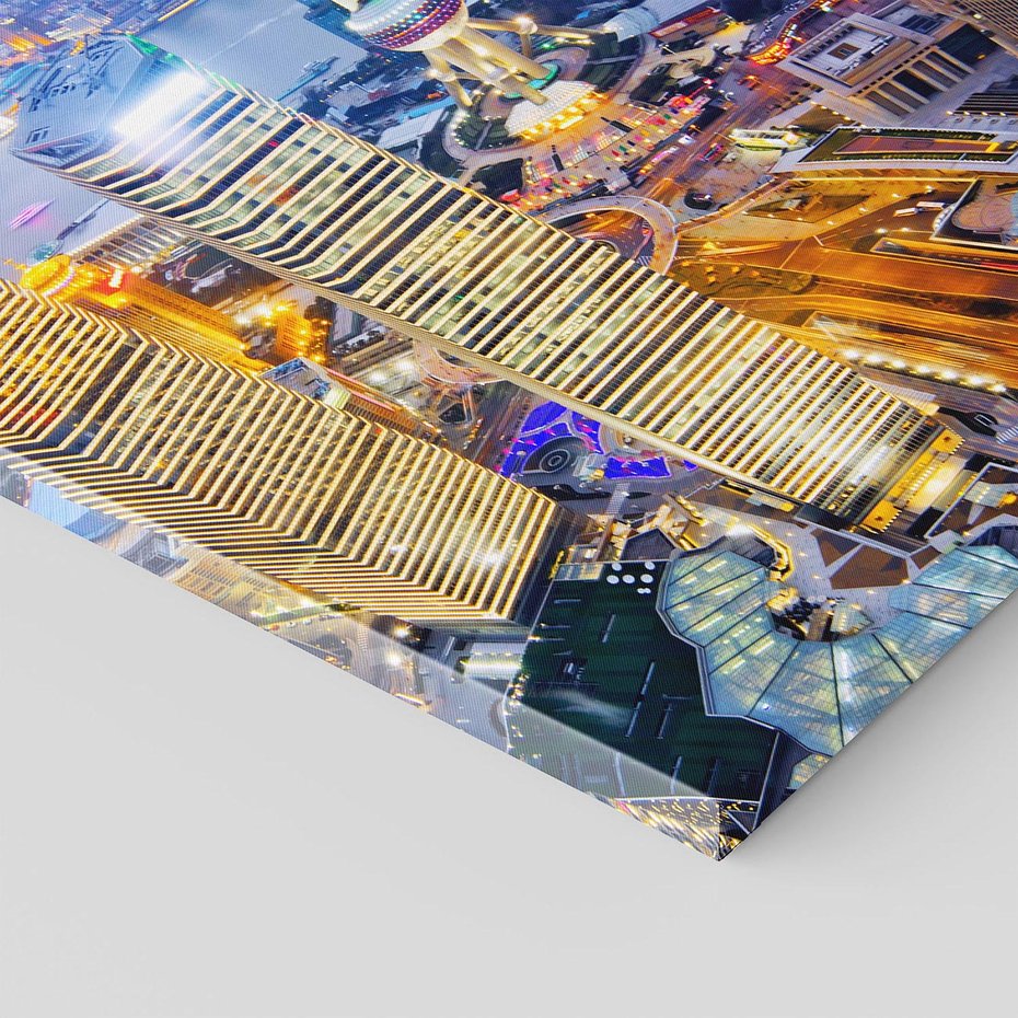 Obraz na płótnie 40x40 - Wzgórza Mieściny - wieżowce, miasto