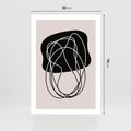 Plakat bez ramy 50x70 - Abstrakcyjne Harmonie - abstrakcyjne szkicowane linie, minimalizm