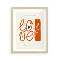 Plakat w ramie 40x50 - Pastelowa Siła Miłości - miłość, love - rama drewno