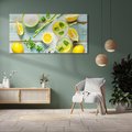 Obraz na płótnie 100x50 - Cytrynowe Orzeźwienie - cytryny, lemoniada