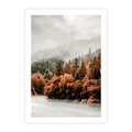 Plakat bez ramy 21x30 - Jesienna Mgła - las, góry