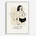 Obraz w ramie 70x100 - Moc to Ona - rysunek, sztuka nowoczesna - rama biała