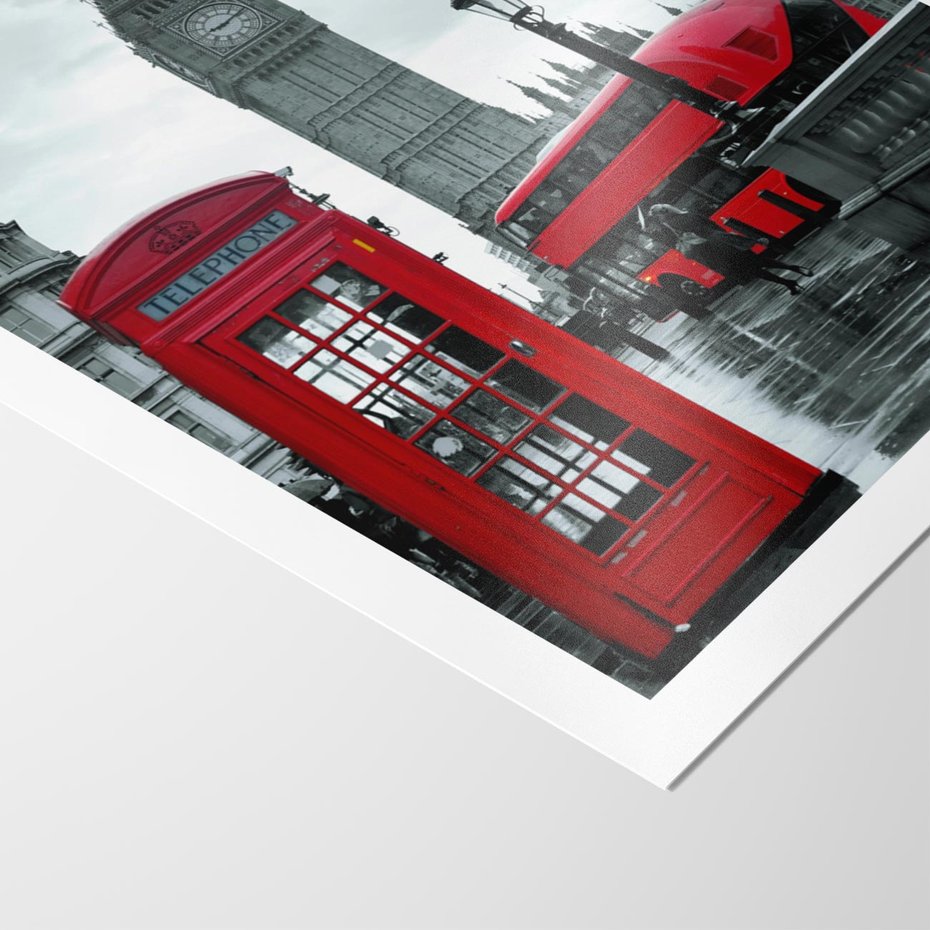 Plakat bez ramy 30x40 - Uliczka z charakterystyczną budką w Londynie - Londyn, budka