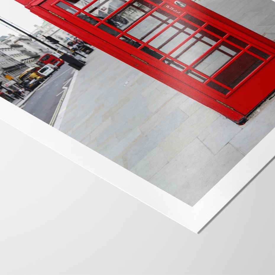 Plakat bez ramy 50x70 - Londyńska budka w perspektywie - budka, Londyn